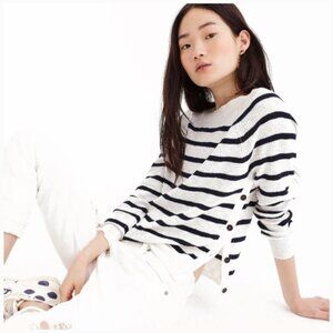 NWT J. Crew Vivian Stripe Side Button Sweater XXS